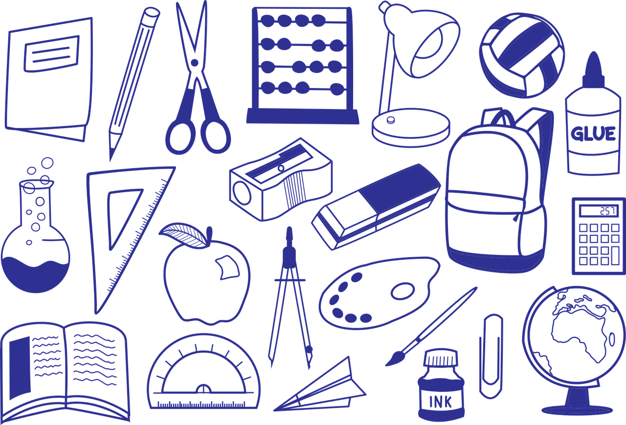 Image représentant des fournitures scolaires